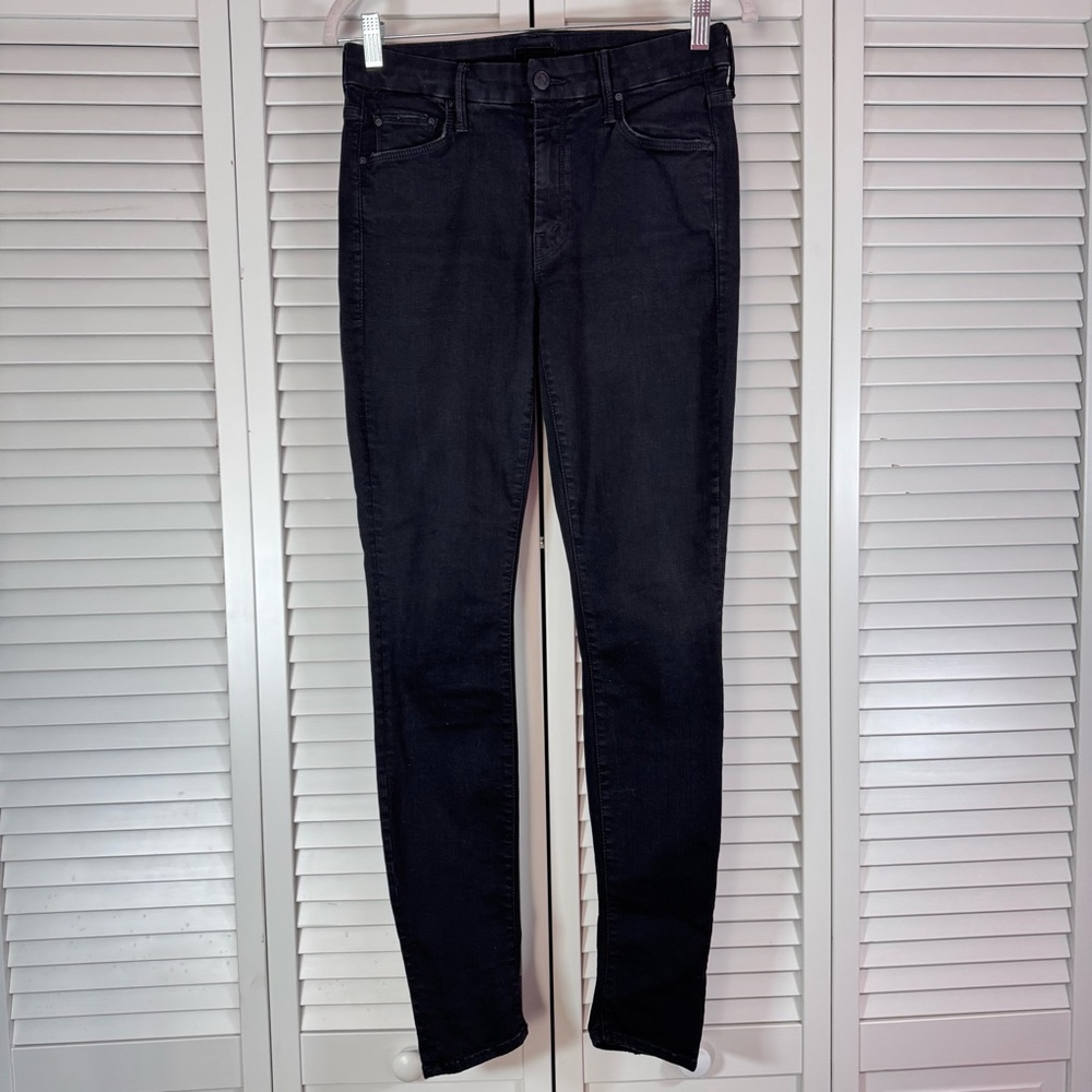 Mother The Looker Not Guilty Black Jeans Mid Rise Skinny Size 28 - Picture 2 of 13